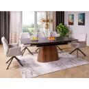 Стул SIGNAL HUGO Brego 22 светло-бежевый/черный, поворотный